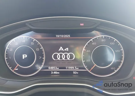 2018 Audi A4 2.0T Tech Ultra Premium/2.0T Ultra Premium z USA, uszkodzony, nr VIN WAULMAF42JA219312